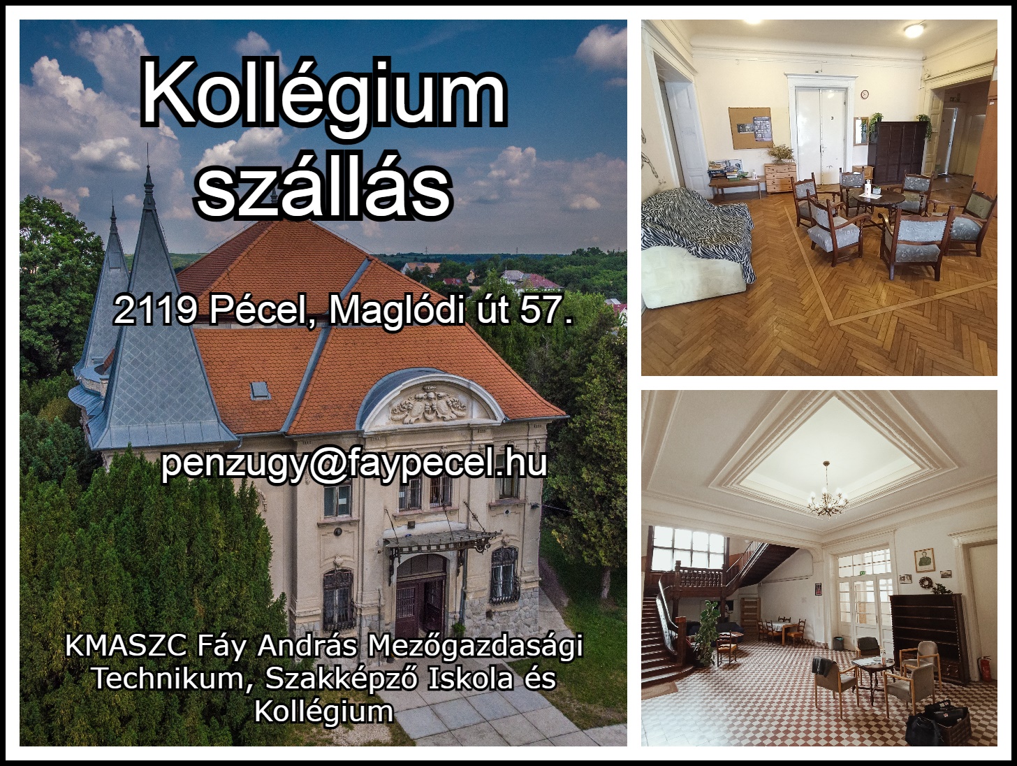 Kollégiumi szálláshely – Fáy kastély